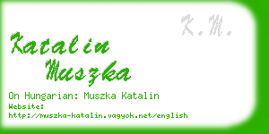 katalin muszka business card